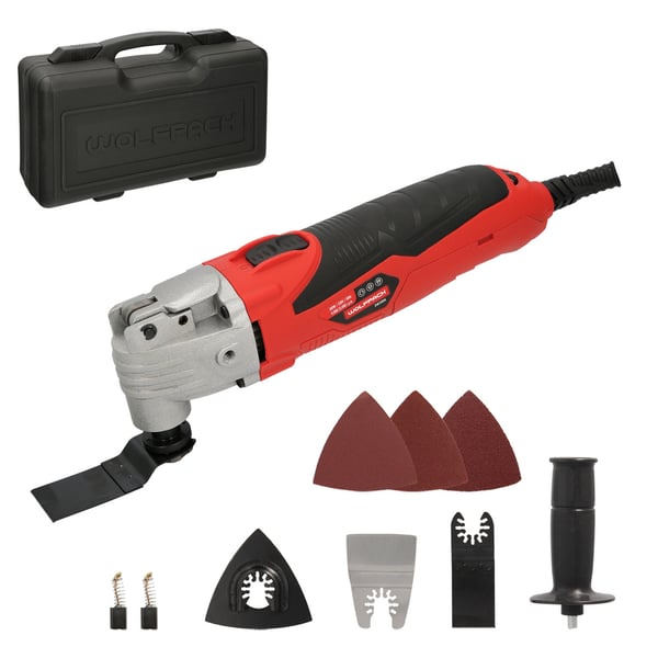 Wolfpack Herramienta Multifuncion Oscilante 300 Watt. Con Accesorios