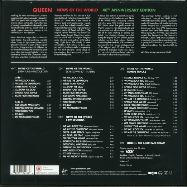 Miniatyrbild 3 av 3: Universal Music Queen - News of the World CD Rock