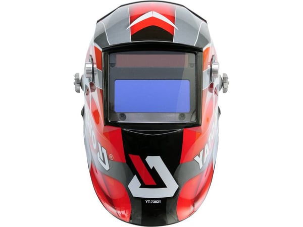 Pikkukuva 3 / 4: Yato YT-73921 hitsausmaski & -kypärä Welding helmet with auto-darkening filter Musta, Punainen, Hopea