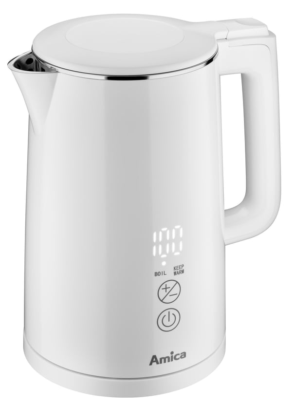 Amica KF 6011 Digital vedenkeitin 1,5 L 2200 W Valkoinen Amica KF 6011 Digital vedenkeitin 1,5 L 2200 W Valkoinen