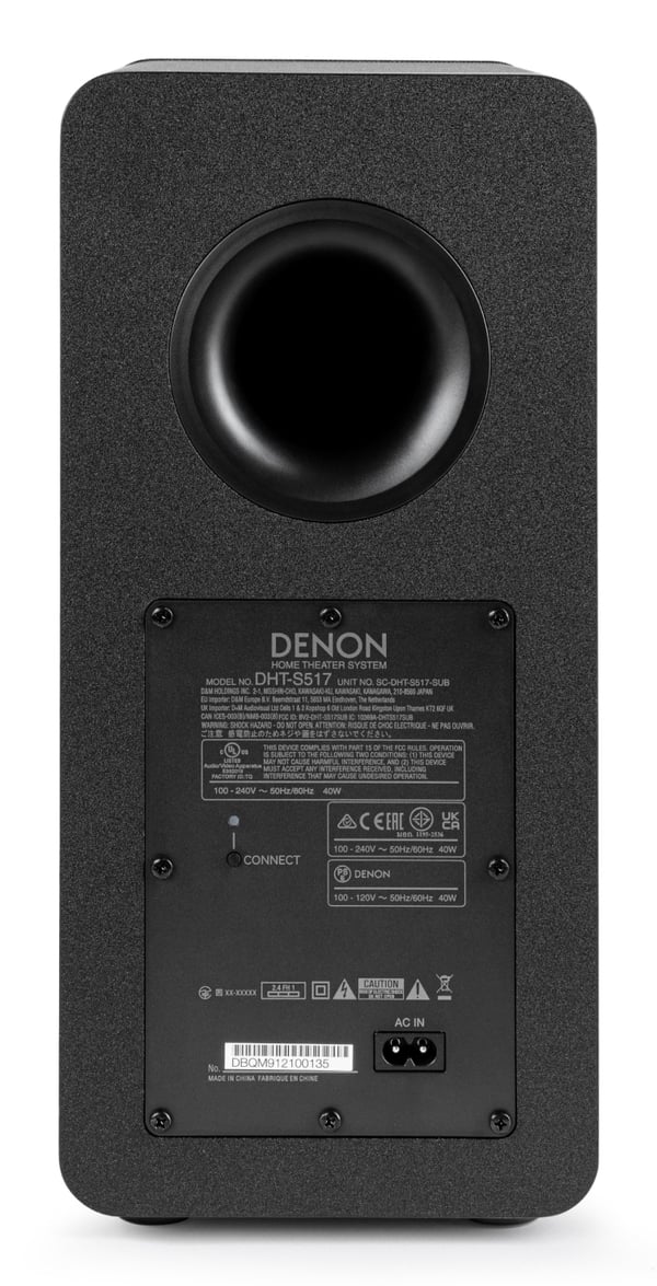 Miniatyrbild 2 av 9: Denon DHT-S517 Svart 3.1.2 kanaler