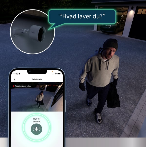 Miniatyrbillede 2 af 13: Arlo Pro 5 2K+ udendørs sikkerhedskamera, 4 kamera Sæt