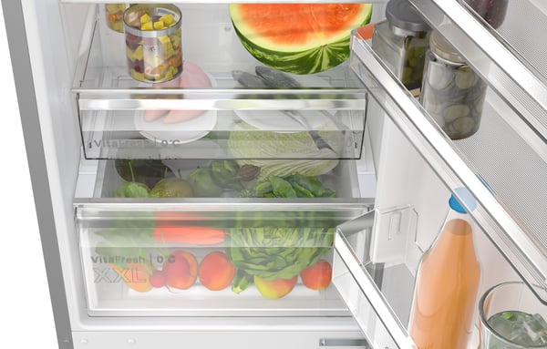 Bosch Serie 4 KGN392LAG køle-/fryseskab Fritstående 363 L Metallic