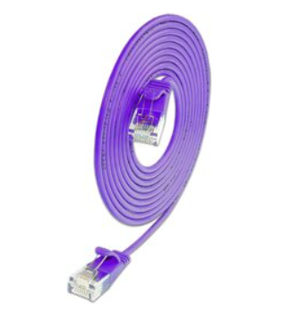 Miniatyrbillede 1 af 2: SLIM Patchcords SLIM-L-UU-K6A 1.5 VT netværkskabel Violet 1,5 m Cat6a U/UTP (UTP)