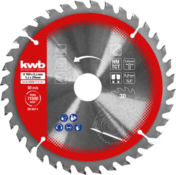 kwb 584795 rundsavklinge 16,5 cm 3 stk