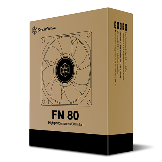 Silverstone FN80 Tietokonekotelo Tuuletin 8 cm Musta 1 kpl