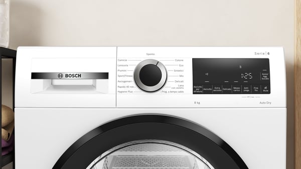 Bosch Serie 6 WQG233D1II tørretumbler Fritstående Front-læsning 8 kg Hvid