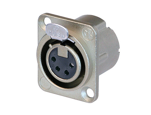 Neutrik NC4FD-LX kabelsamler XLR Sølv Neutrik NC4FD-LX kabelsamler XLR Sølv