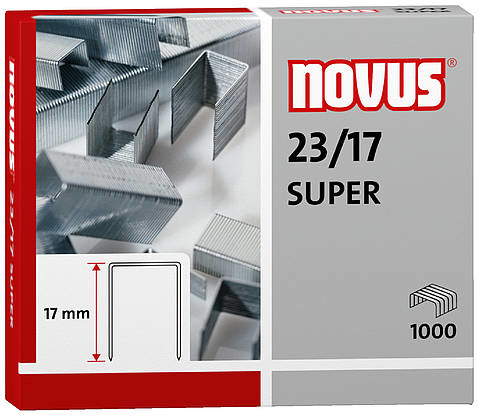 Miniatyrbillede 1 af 2: Novus 23/17 SUPER Hæftepakker 1000 hæfteklammer