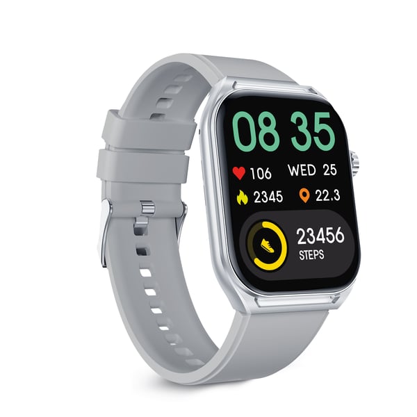 Ksix BXSW28B Smartwatch og sportsur 5,23 cm (2.06") AMOLED Digital 401 x 502 pixel Berøringsskærm Grå