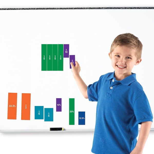 Learning Resources Double-Sided Magnetic Demonstration Rainbow Fraction Squares
