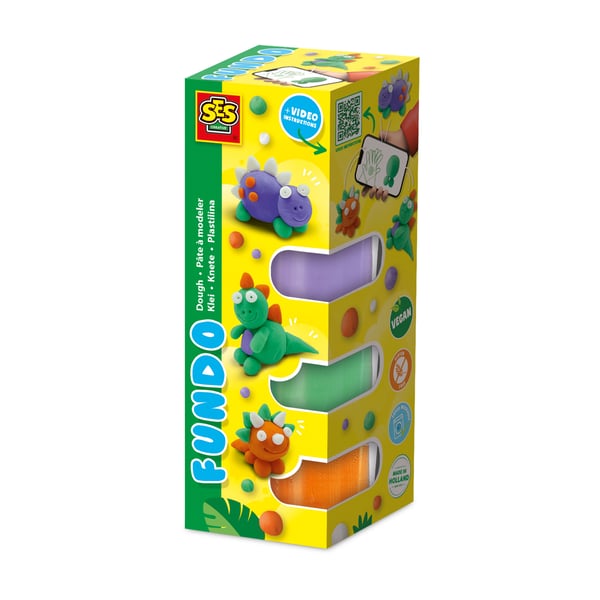 Pikkukuva 1 / 5: SES Creative 00812 kulutustavaroiden muovaus Muovailuvaha 310 g Vihreä, Oranssi, Purppura, Valkoinen 4 kpl