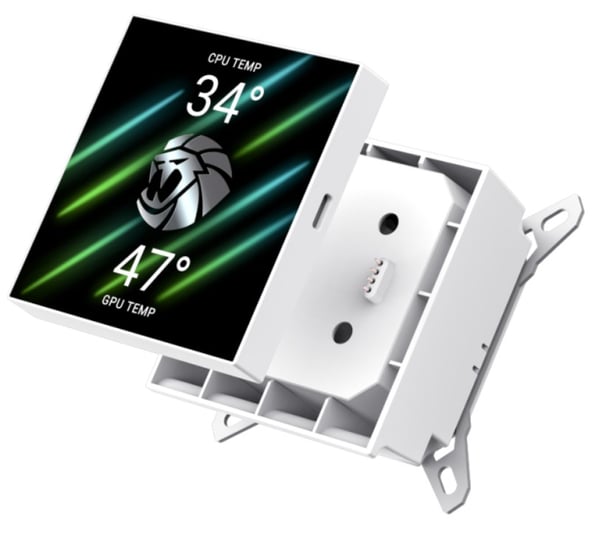 Pikkukuva 8 / 10: GameMax Glacier 360 LCD WH Suoritin All-in-one-nesteenjäähdytin 12 cm Valkoinen 1 kpl