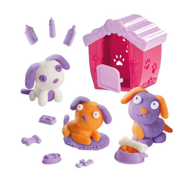 SES Creative Dough - Puppy's Modeleringsvoks Flerfarvet
