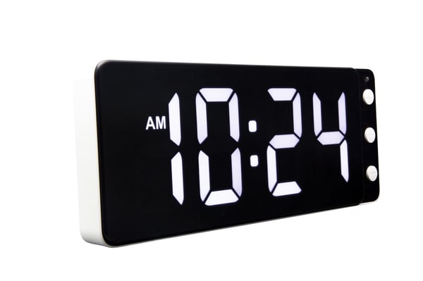 Miniatyrbillede 2 af 7: NeXtime 3534WI Væg- og bordur Digitalt ur Rektandel Sort, Hvid