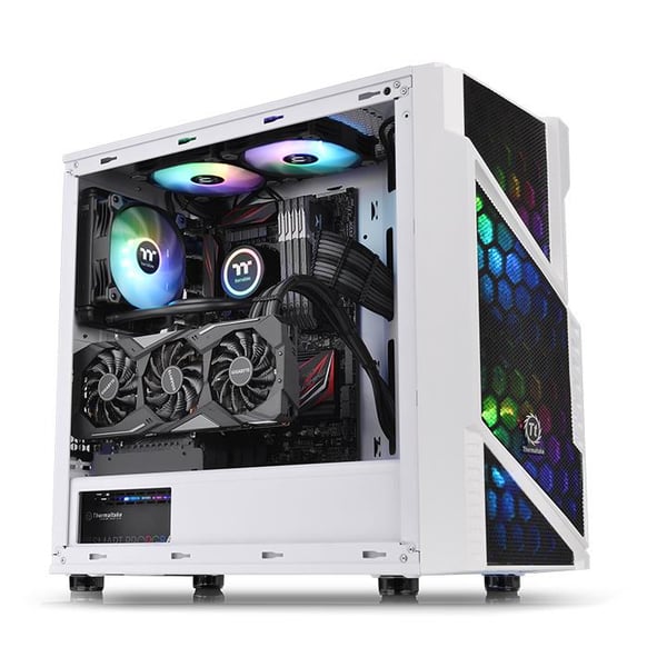 Miniatyrbillede 2 af 8: Thermaltake Commander C31 TG Snow ARGB Edition Midi Tower Sort, Hvid