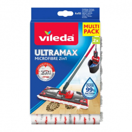 Miniatyrbild 1 av 2: Vileda 167720 mopptillbehör Moppdyna Röd, Vit