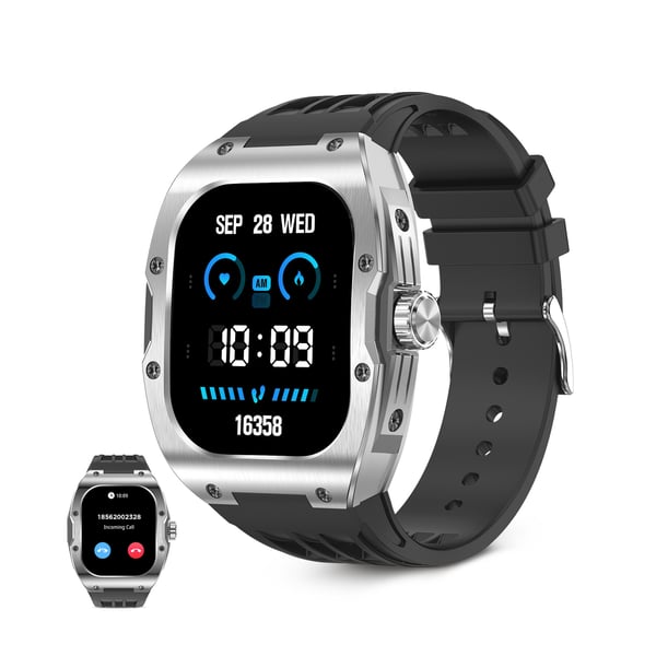 Ksix Hero 4,95 cm (1.95") AMOLED 45 mm Digital 410 x 502 pixel Berøringsskærm Metallic