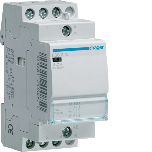Hager ESC325 strømrelæ 3