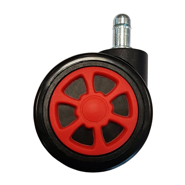 LC-Power LC-CASTERS-3BR kontor- & computerstol del Rød, Sort Plast, Gummi Castorhjul