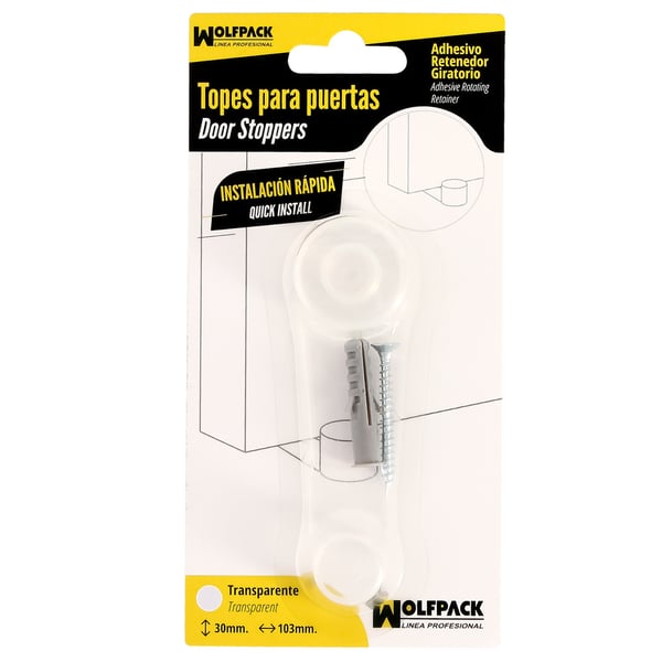 Miniatyrbillede 2 af 5: Wolfpack Tope Puerta Adhesivo con Retenedor Transparente