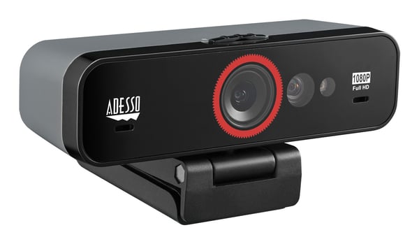 Miniatyrbillede 2 af 5: Adesso CyberTrack F1 webcam 2,1 MP 1920 x 1080 pixel USB 2.0 Sort