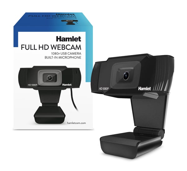 Miniatyrbild 2 av 5: Hamlet HWCAM1080 webbkameror 2 MP 1920 x 1080 pixlar USB 2.0 Svart