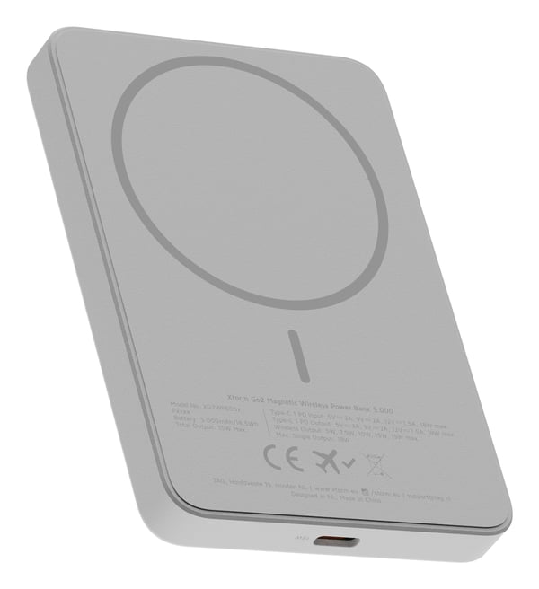 Xtorm XG2WPE057 powerbank Lithium polymer (LiPo) 5000 mAh Trådløs opladning Hvid