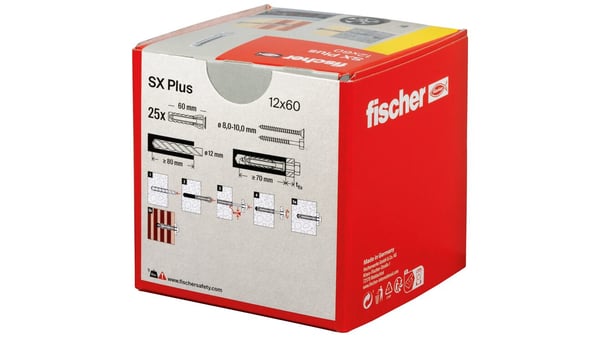 Pikkukuva 5 / 9: Fischer 568012 ruuviankkuri ja seinätulppa 25 kpl Muuriankkuri 60 mm