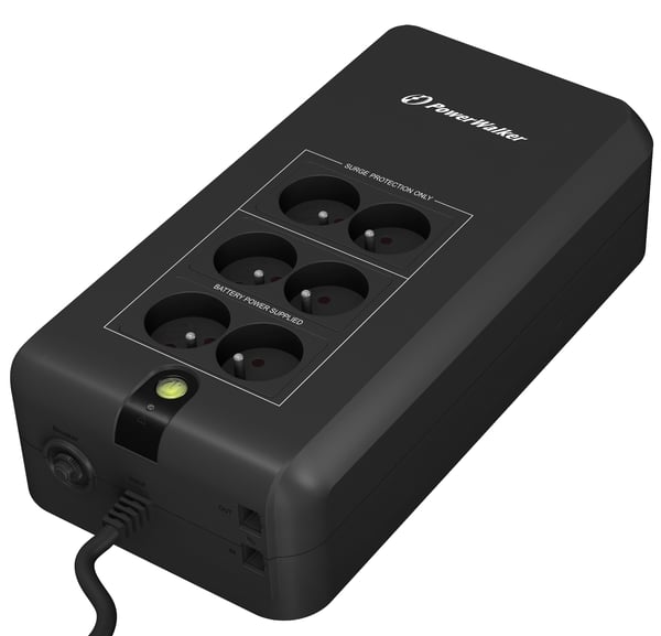 Miniatyrbillede 1 af 4: PowerWalker VFD 800 APFC FR UPS-enhed Standby (offline) 0,8 kVA 420 W 6 AC stikkontakt(er)