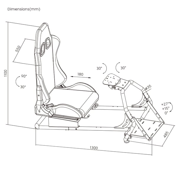 Miniatyrbillede 4 af 8: Oplite GT3 Superfast V2 Cockpit til racerløb
