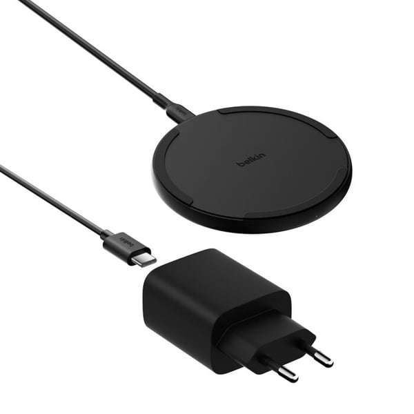 Miniatyrbillede 1 af 7: Belkin WIA012kqBK Smartphone Sort Vekselstrøm Trådløs opladning Hurtig opladning Indendørs