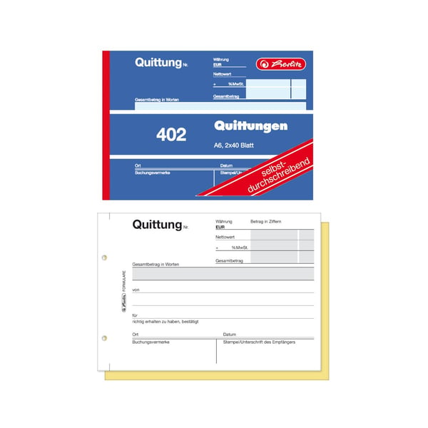 Miniatyrbillede 1 af 3: Herlitz Receipt pad