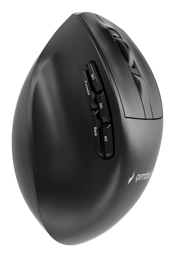 Gembird MUSW3-9B-01 hiiri Office Oikeakätinen RF Wireless + Bluetooth + USB Type-A Optinen 2400 DPI