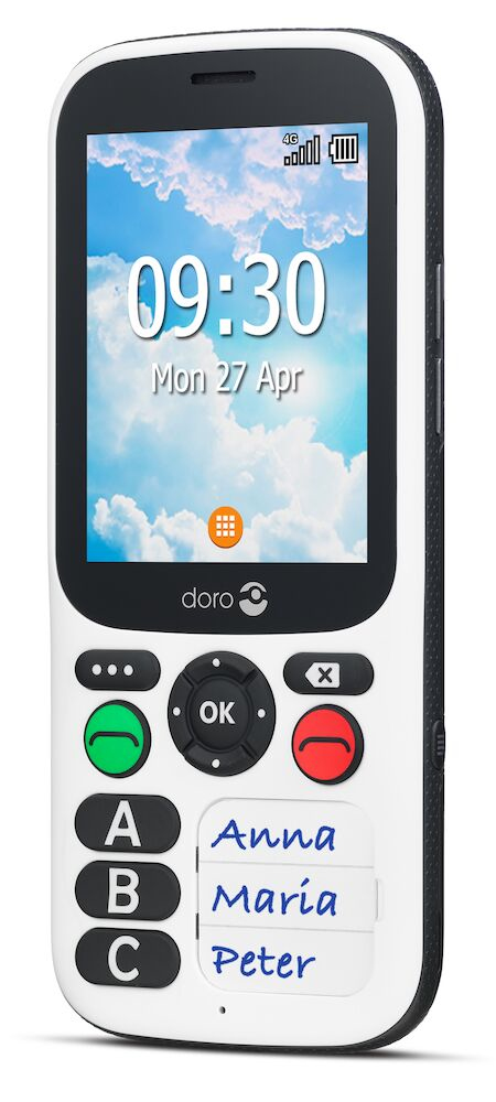 Miniatyrbild 1 av 4: Doro 780X 117 g Vit Första mobiltelefon