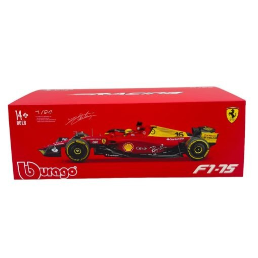 BBURAGO Ferrari F1-75 1:24 Spec Leclerc 22 Modellsportbil Förmonterad