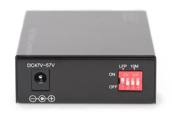 DIGITUS Gigabit PoE mediekonverter, RJ45 / SFP, PSE