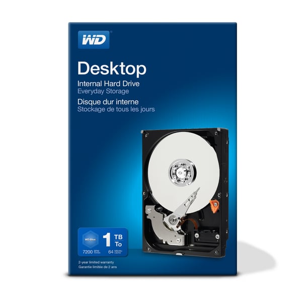 Western Digital Desktop Everyday interna hårddiskar 1 TB 7200 RPM 64 MB 3.5" Serial ATA III