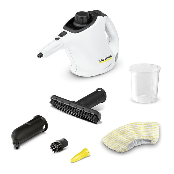 Kärcher SC 1 Sylinterillinen höyrypuhdistin 1200 W Musta, Valkoinen Kärcher SC 1 Sylinterillinen höyrypuhdistin 1200 W Musta, Valkoinen