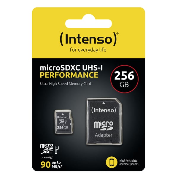Intenso microSD 256GB UHS-I Perf CL10| Performance Klasse 10