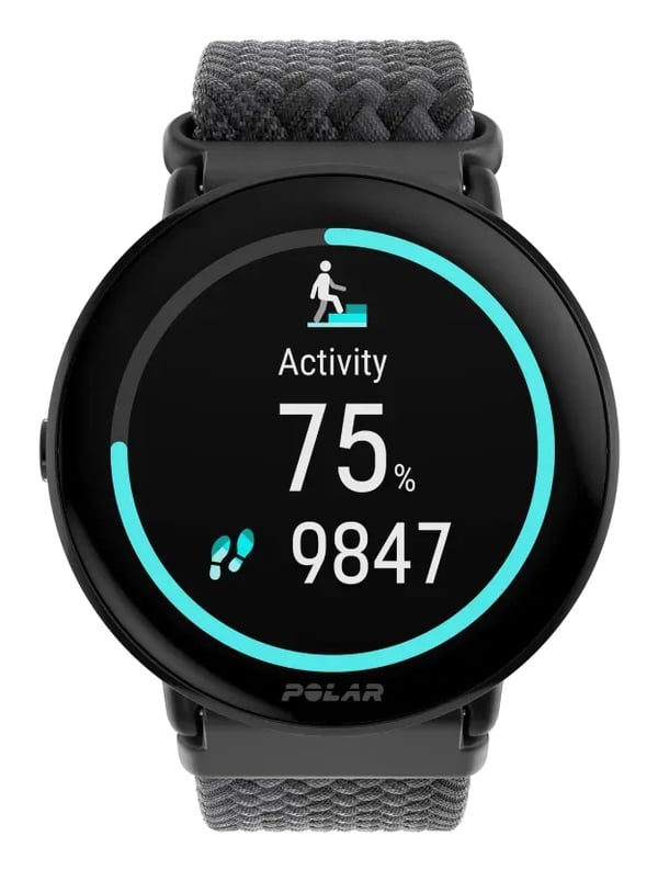 Polar 900111828 Äly- ja urheilukello 3,25 cm (1.28") AMOLED 416 x 416 pikseliä Kosketusnäyttö Musta GPS (satelliitti)