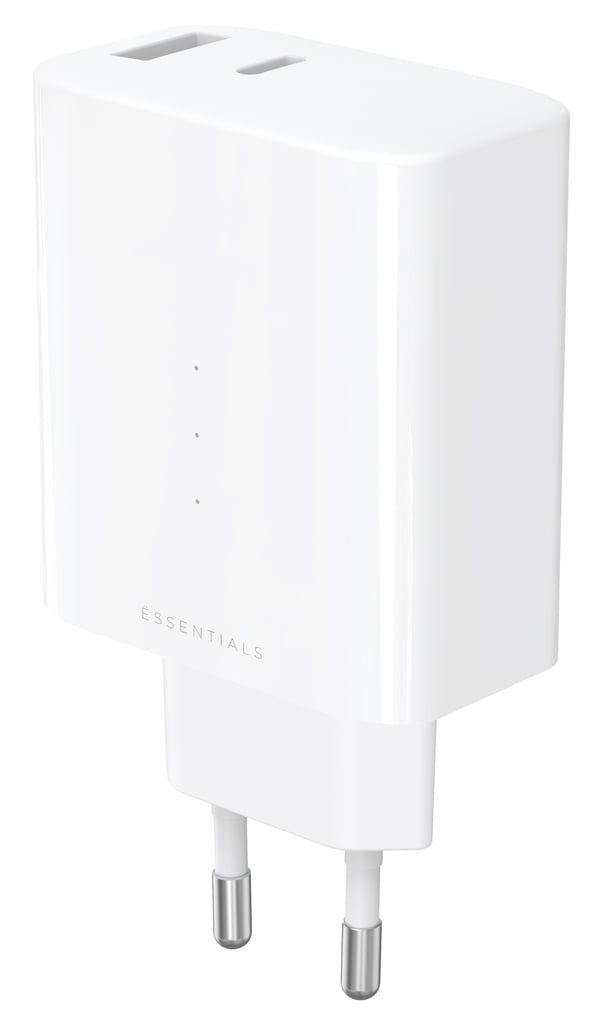 Miniatyrbillede 2 af 7: ËSSENTIALS by UPSTRÖM 65W USB-A & USB-C Dual GaN oplader