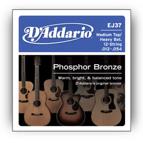 D'Addario EJ37 musiikkisoittimen kieli Akustinen 12 kpl Kitara
