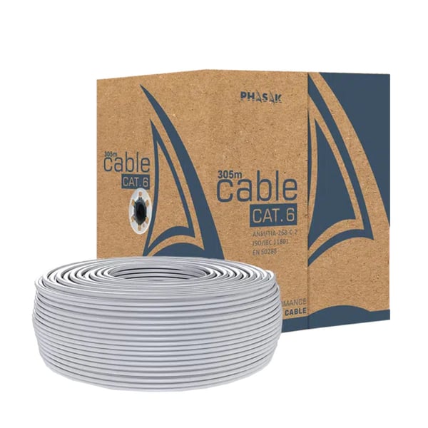 Miniatyrbillede 7 af 10: Phasak PHR 6100 netværkskabel Grå 100 m Cat6 U/UTP (UTP)