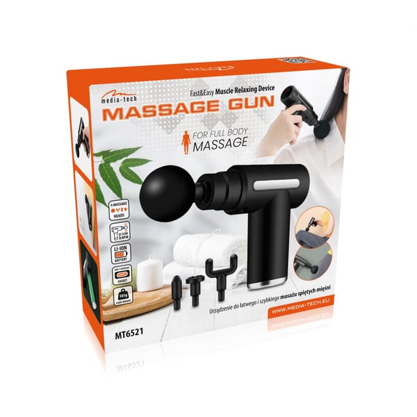 Pikkukuva 2 / 7: Media-Tech Massage gun hierontalaite Universaali Musta