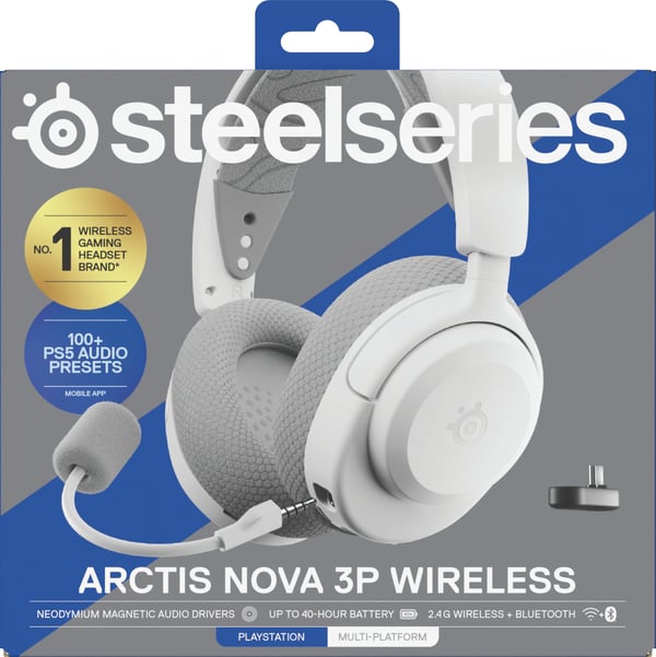 Miniatyrbillede 20 af 23: Steelseries Arctis Nova 3P Headset Trådløs Musik/hverdag Bluetooth Hvid