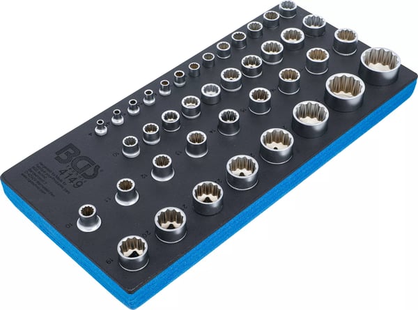 Miniatyrbild 3 av 3: BGS technic Tool Tray 1/3: Sockets 12-point eluttag