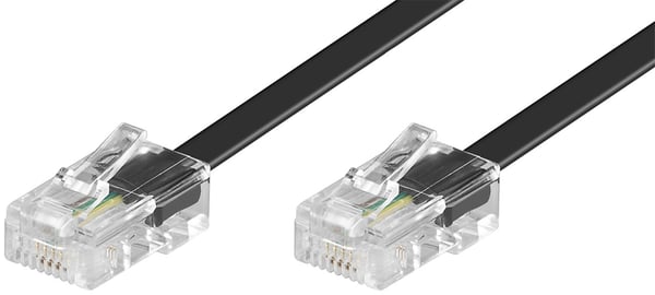 Goobay 50256 telefonkabel 6 m Sort