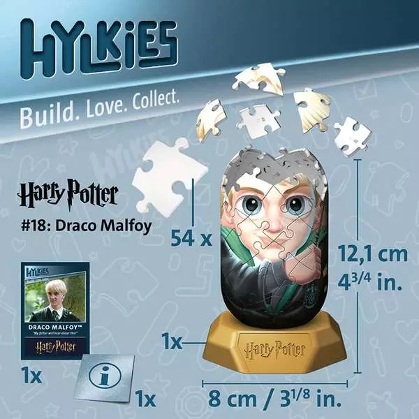 Ravensburger 3D Puzzle: Hylkies - Draco Malfoy 3D puslespil 54 stk Fjernsyn/film