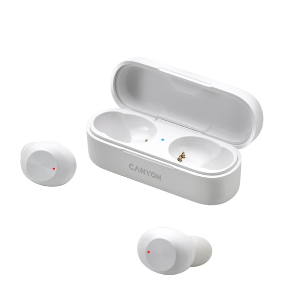 Canyon CNE-CBTHS1W hörlur och headset Trådlös I öra Samtal/musik USB Type-C Bluetooth Vit